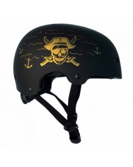 Helmet NKX Brain Saver Black/Gold Pirate