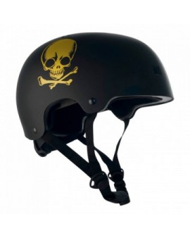 Helmet NKX Brain Saver Black/Gold Skull