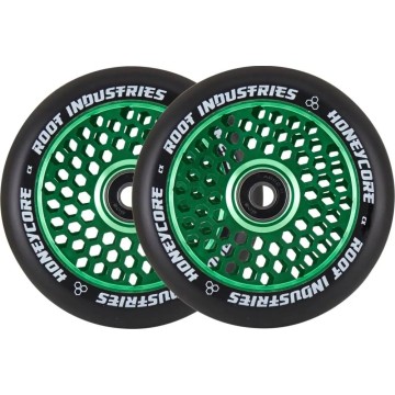 Root Honeycore Black 110mm 2-pack Pro Scooter Wheels (110mm|Green)