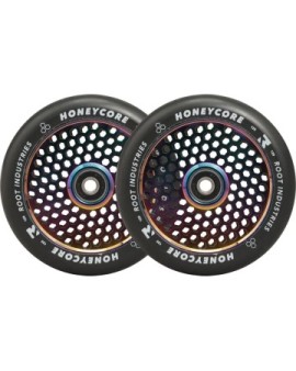 Root Honeycore Black 120mm 2-pack Pro Scooter Wheels (120mm|Neochrome)