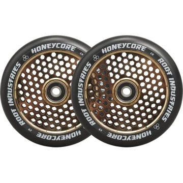 Root Honeycore Black 120mm 2-pack Pro Scooter Wheels (120mm|Gold Rush)