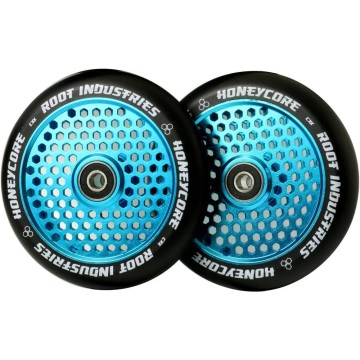 Root Honeycore Black 120mm 2-pack Pro Scooter Wheels (120mm|Sky Blue)