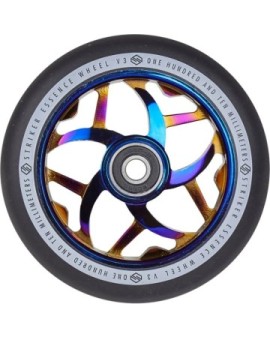 Striker Essence V3 Black Pro Scooter Wheel (110mm|Blue Chrome)