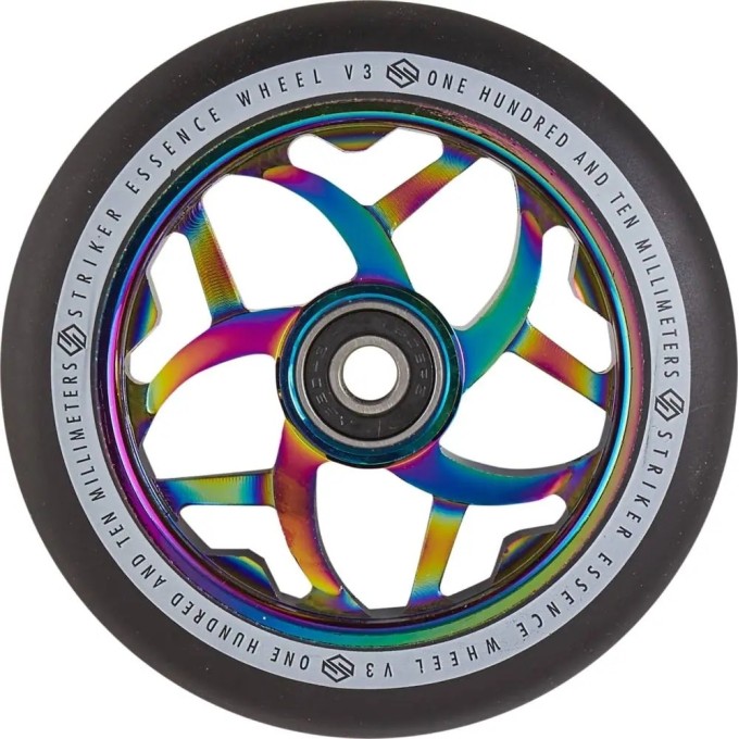 Striker Essence V3 Black Pro Scooter Wheel (110mm|Rainbow)