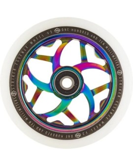 Striker Essence V3 White Pro Scooter Wheel (110mm|Rainbow)