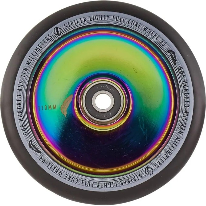 Striker Lighty Full Core V3 Black Pro Scooter Wheel (110mm|Rainbow)