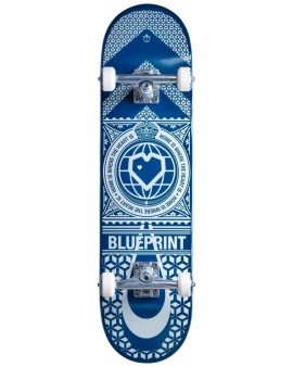 Blueprint Home Heart Complete Skateboard (8"|Blue/White)