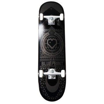 Blueprint Home Heart Complete Skateboard (7.75"|Black/Grey)