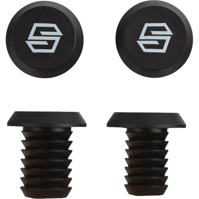 Striker Thick Logo Pro Scooter Grips (Black/Red)