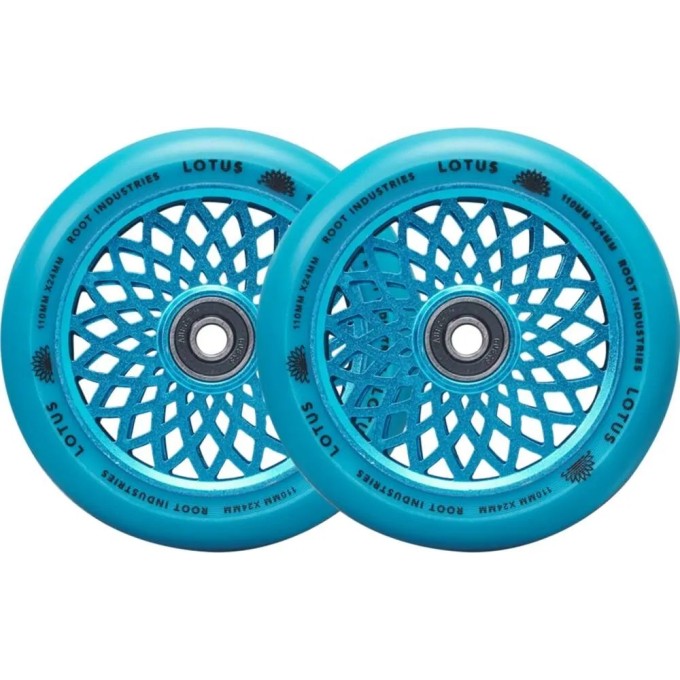 Root Lotus Pro Scooter Wheels 2-Pack (110mm|Radiant Blue)