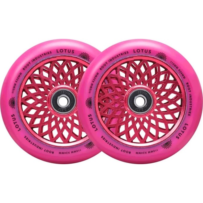 Root Lotus Pro Scooter Wheels 2-Pack (110mm|Radiant Pink)