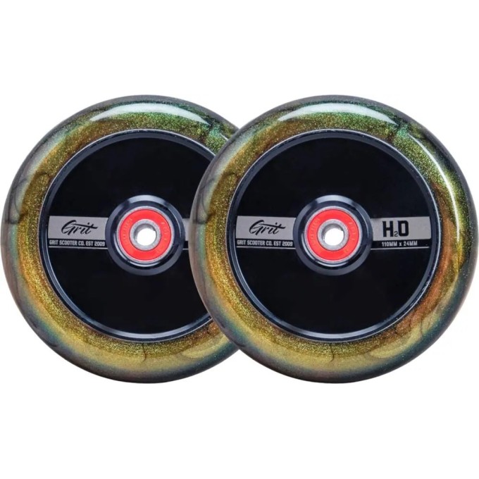 Grit H2O Pro Scooter Wheels 2-Pack (110mm|Gold/Black)