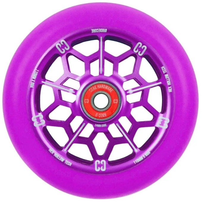 CORE Hex Hollow Pro Scooter Wheel (110mm|Purple)