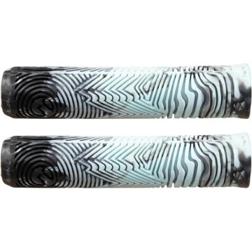 North Industry Pro Scooter Grips (Black/Ice Blue Swirl)