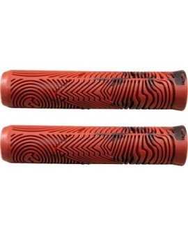 North Industry Pro Scooter Grips (Black/Red Swirl)