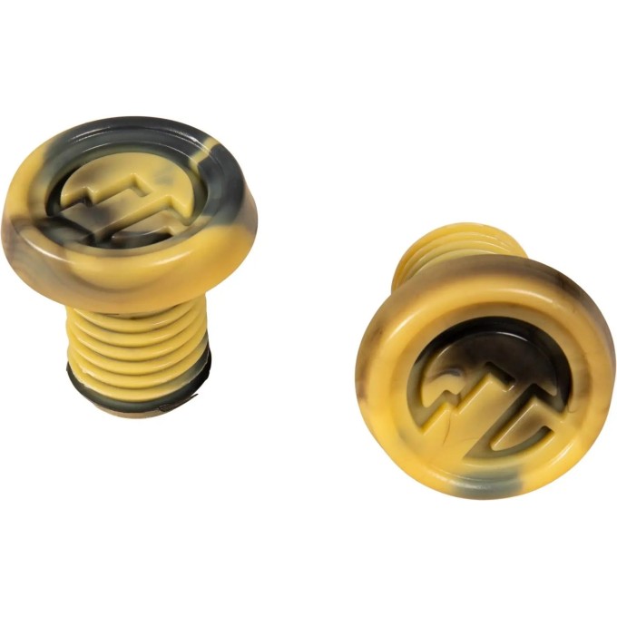 North Industry Pro Scooter Grips (Black/Canary Yellow Swirl)