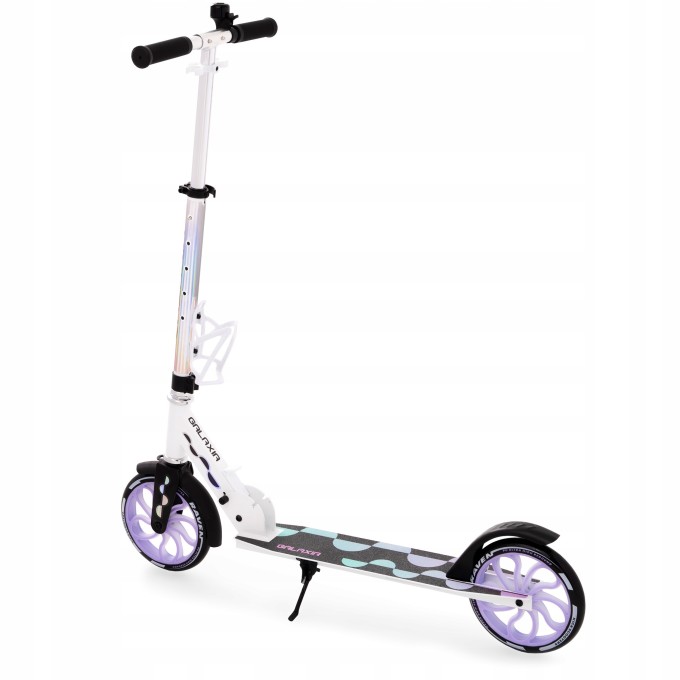 Foldable scooter Raven Galaxia Holo 200mm with bell, bottle holder and LED core