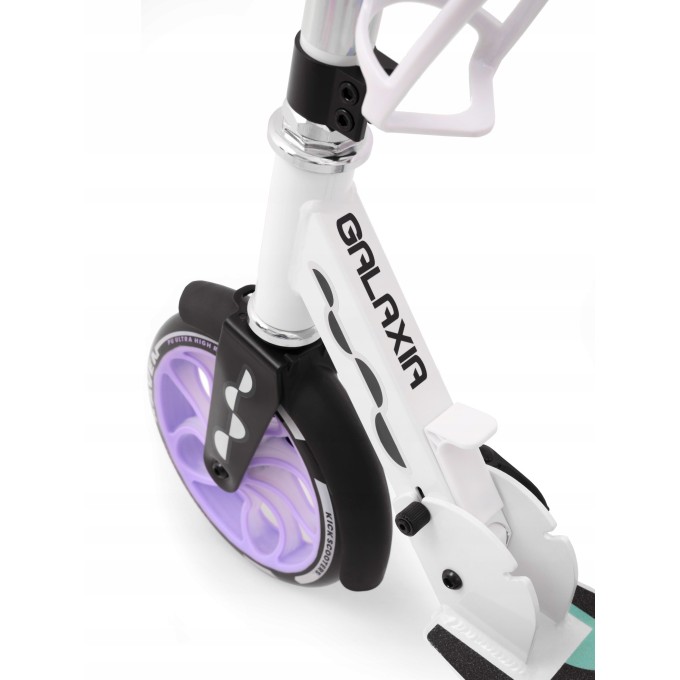 Foldable scooter Raven Galaxia Holo 200mm with bell, bottle holder and LED core