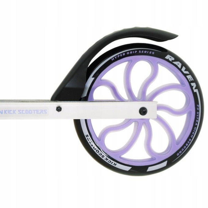 Foldable scooter Raven Galaxia Holo 200mm with bell, bottle holder and LED core
