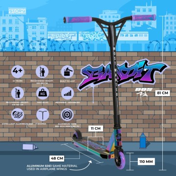 Stunt Scooter Story Bandit DOS 100mm-best stunt scooter for beginners!