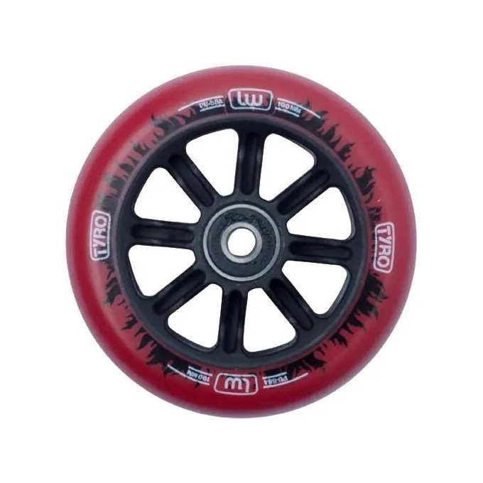 Longway Tyro Nylon Core Pro Scooter Wheel (100mm|Red/Black Flame)