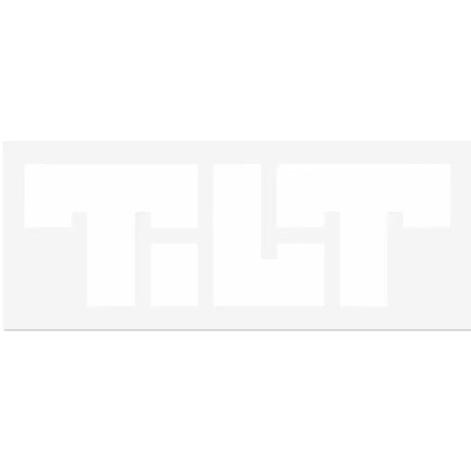 Tilt Die-Cut Logo Scooter Sticker (White)