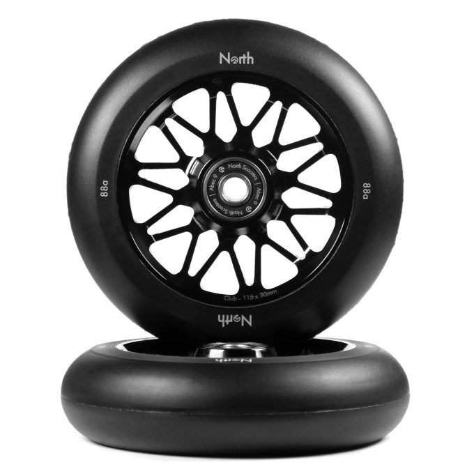North Club G4 Pro Scooter Wheels 2-Pack (115mm|Matte Black)