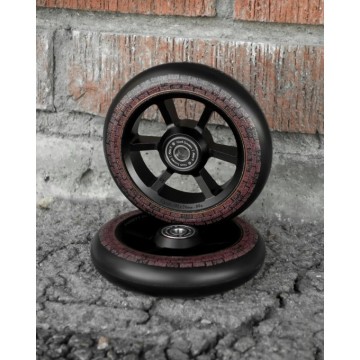 North Garrett Braz G5 Pro Scooter Wheels 2-Pack (110mm|Matte Black/Dark Brown)