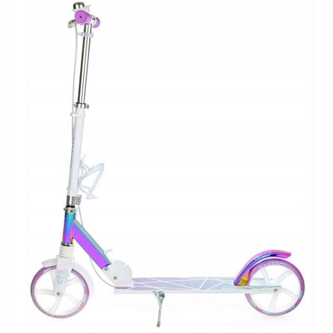 Kick Scooter Raven Estelle PRO Black 200mm with handbrake, bell, bottle holder and front suspension