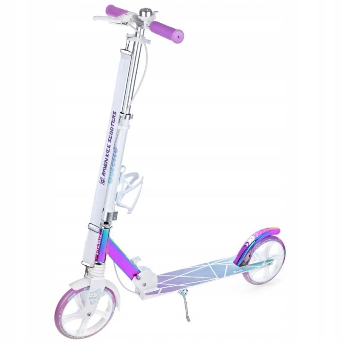 Kick Scooter Raven Estelle PRO Black 200mm with handbrake, bell, bottle holder and front suspension