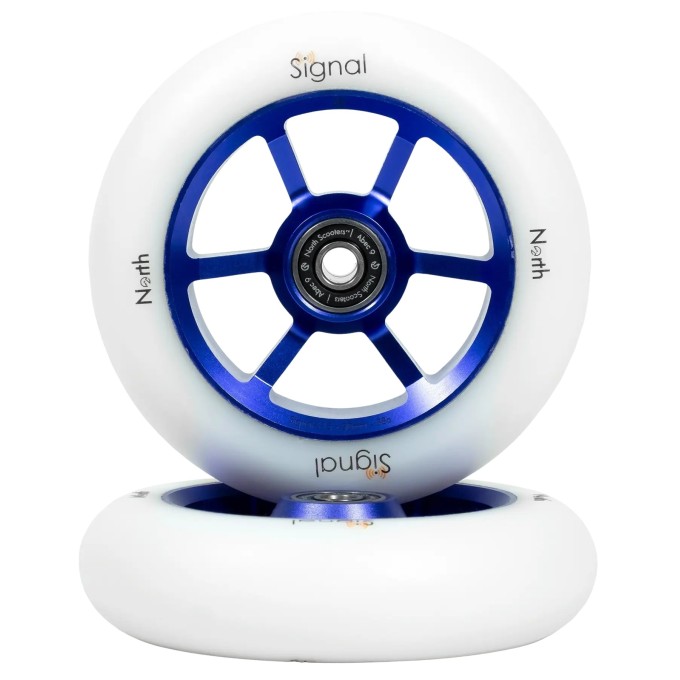 North Scooters Signal Pro Scooter Wheels 2-Pack (115mm|Violet / White)