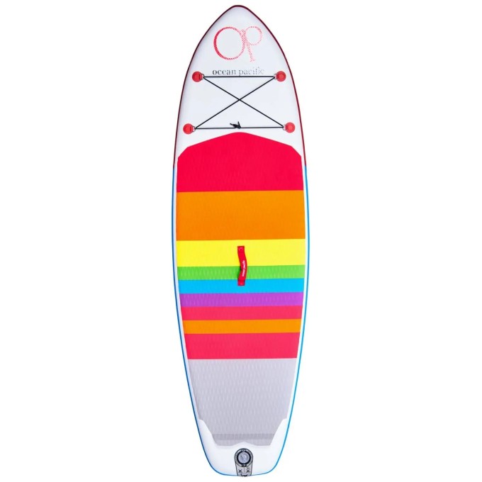 Ocean Pacific Venice All Round 8'6 Inflatable Paddle Board (White/Red/Blue)