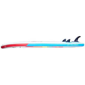 Ocean Pacific Sunset All Round 9'6 Inflatable Paddle Board (White/Red/Blue)
