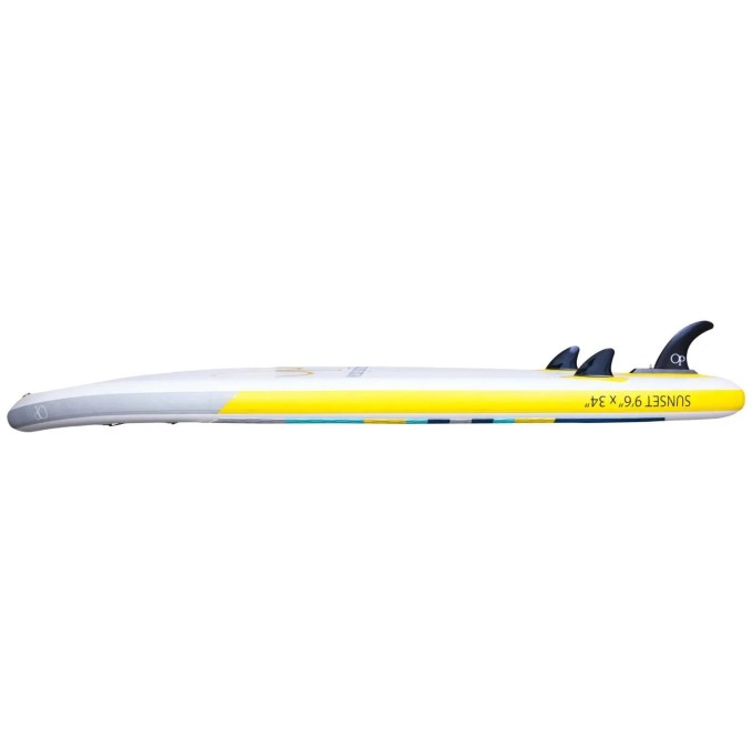 Ocean Pacific Sunset All Round 9'6 Inflatable Paddle Board (White/Grey/Yellow)
