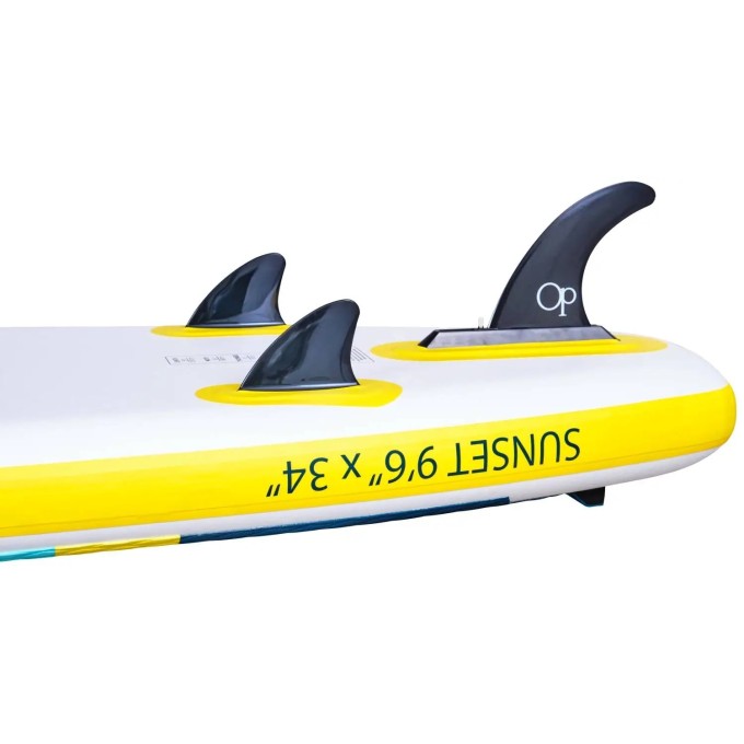 Ocean Pacific Sunset All Round 9'6 Inflatable Paddle Board (White/Grey/Yellow)