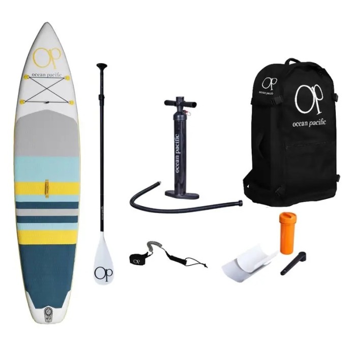 Ocean Pacific Laguna Lite 11'6 Inflatable Paddle Board (White/Grey/Yellow)