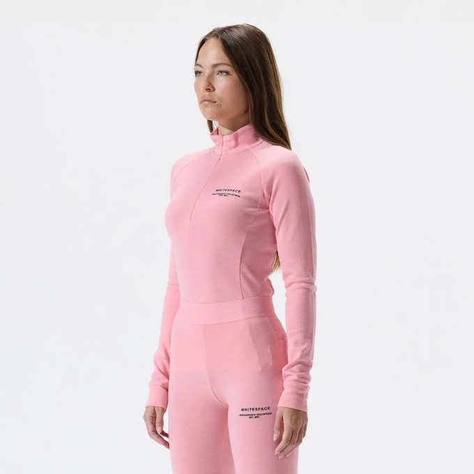Whitespace Womens Merino Mockneck Baselayer (L|Pink Icing)