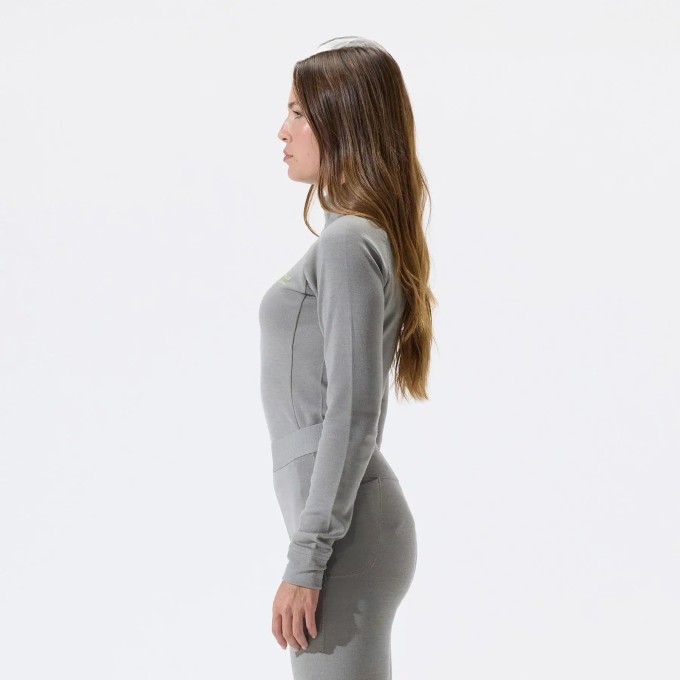 Whitespace Womens Merino Mockneck Baselayer (L|Rock Ridge)