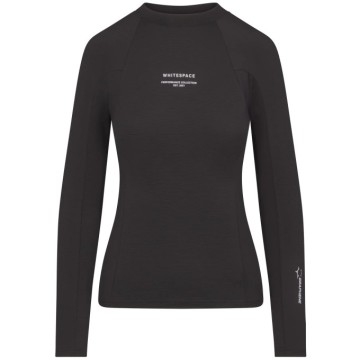 Whitespace Womens Graphene Crew Neck Baselayer (S|Black Onyx)