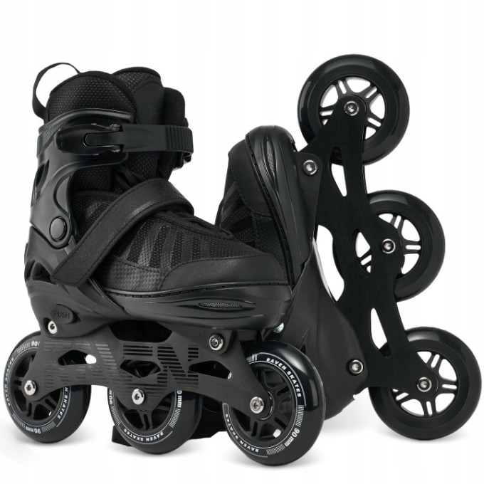 Állítható görkorcsolya Raven Advance Black nagykerekű - Gyors szállítás!