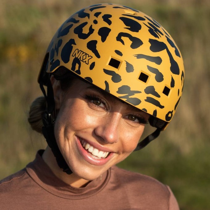 Helmet NKX Brain Saver Leopard -In Stock!