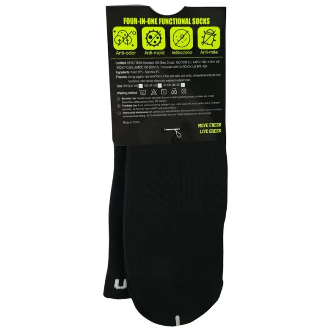 Union Anti Odor Scooter Socks Black | Légáteresztő rolleres zokni