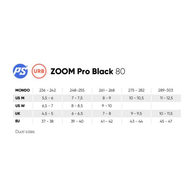 Powerslide Zoom Pro Black 80 – városi görkorcsolya, 4 × 80 mm