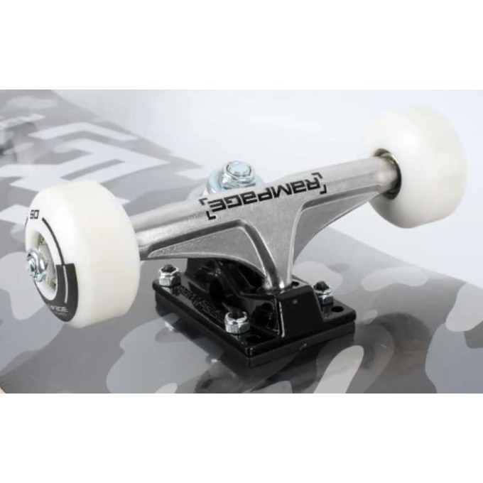 Rampage Camo Complete Skateboard (8"|Grey)