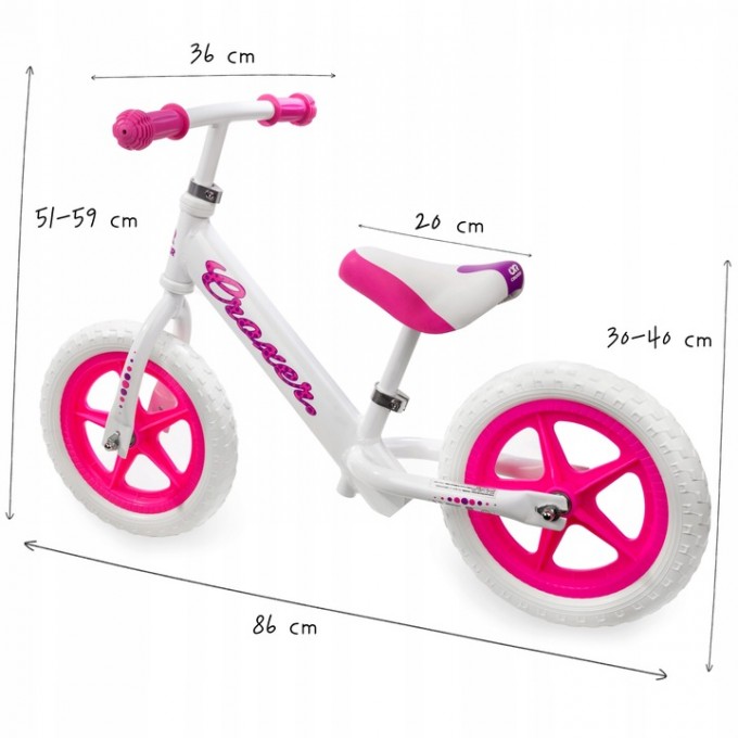 Ultralightweight Balance Bike Croxer Cadea Black/Mint