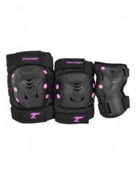 Tempish TAKY set of knee elbows and wrist protectors Pink Size M